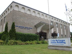 The old Colin McGregor Justice Building at 30 St. Catharine Street is now officially vacant. Now the city is making plans for its future after St. Thomas Police Services’ big move. (Jonathan Juha/Times-Journal)