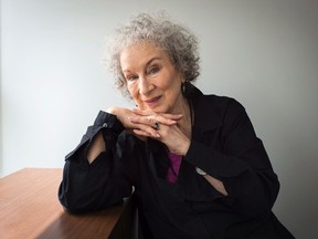 In this July 2016 file photo, author Margaret Atwood sits for a portrait while promoting her new books "Angel Catbird" and "Hag-Seed" in Toronto.(Aaron Vincent Elkaim/The Canadian Press via AP)