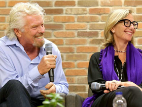 Sir Richard Branson (Virgin Group founder), Vicki Saunders (SheEO founder) take part in a panel discussion at Shopify in Ottawa on Thursday, June 15, 2017. The panel convened to discuss why entrepreneurship in Canada is outdated and male dominated, and what can be done to change that. JULIE OLIVER / OTTAWA CITIZEN