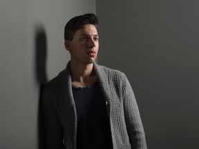 Actor Jordan Gavaris poses on the set of Orphan Black in Toronto on Monday, November 23, 2015. THE CANADIAN PRESS/Darren Calabrese