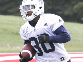 Running back Martese Jackson wants to make the most of the exhibition game against Hamilton  and show that he deserves 
a spot on the Argos’ roster. (Veronica Henri/Toronto Sun)