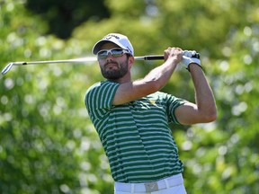 Adam Hadwin of Canada plays his shot from the 16th tee during the first round of the 2017 U.S. Open at Erin Hills on June 15, 2017 in Hartford, Wisconsin. (Photo by Ross Kinnaird/Getty Images)