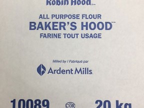 Baker's Hood All Purpose Flour has been included as part of a national flour recall over E. coli contamination. (CFIA Photo)
