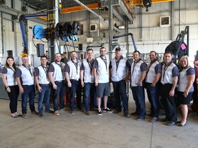 Technica Mining team members attended the grand opening of the business on Fielding Road in Lively, Ont. on Friday June 16, 2017. John Lappa/Sudbury Star/Postmedia Network