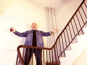 Singer Randy Bachman in the asymmetrical back stairwell of the Masonic Temple on Yonge St., where Jimmy Page used to chant. The famed concert venue is about to reopen. (Michael Peake/Toronto Sun)