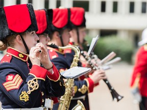 Musicians from the Edmonton Garrison’s Royal Canadian Artillery band and soldiers from The Second Battalion, Princess Patricia’s Canadian Light Infantry will mount the guard at Buckingham Palace. (SUPPLIED)