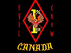 File photo of a Warlocks outlaw motorcycle club logo