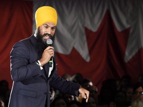 Ontario deputy NDP leader Jagmeet Singh is pictured at the launch of his bid for the federal NDP leadership in Brampton, Ont., in this May 15, 2017 file photo. (THE CANADIAN PRESS/Nathan Denette)