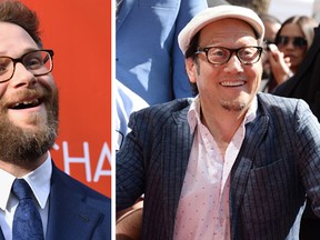 Seth Rogen, left, and  Rob Schneider. (Getty Images)