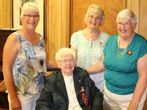 Marion MacKinnon was the guest of honour at the Kinloss-Kairshea Women's Institute 70th birthday celebration on June 15, 2017. The tables were set and the cake was cut in honour of the last remaining charter member and the was a 70 year pin presentation. All who attended received pins as past and present members shared memories of 70 years in the community.