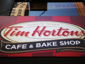A Tim Horton's franchisee is suing parent company RBI. (Spencer Platt/Getty Images)