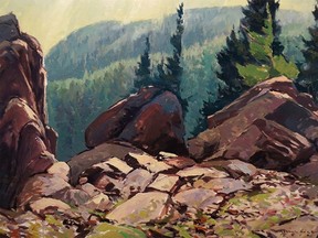 The oil painting Vers le Massif by London artist Kevin Bice is among the landscapes in a Westland Galley show for Confederation?s 150th year.