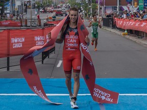 June 18th, 2017. Team Canada athlete Tyler Mislawchuk of Oak Bluff competed in the CAMTRI Sprint Triathlon using the elimination format for a CAMTRI Premium America's Cup at Dow's Lake in Ottawa, Ontario, Canada. Mislawchuk won the men's championship. Mandatory credit: Marc DesRosiers/ Front Page News  June 18th, 2017.