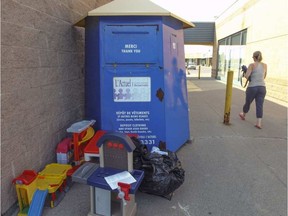 Local Main Street merchants fear that another blue box might be removed in Seaforth from people loading garbage instead of recyclables. (Postmedia file photo)