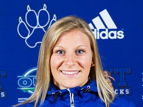 PEC native Annie Moynes is the new assistant trainer of the Jr. C Picton Pirates hockey club. (UOIT Athletics photo)