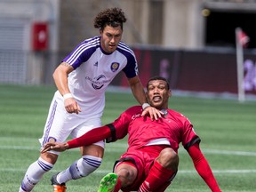 Ottawa Fury’s Steevan Dos Santos finally broke through to score in the 43rd minute against Orlando City B.