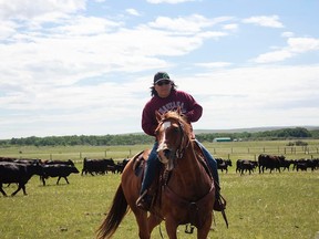 Lou Ann Solway runs a ranch with her brothers and father east of Calgary. She was a loan recipient from the Indian Business Corporation in the early 1990s.