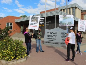 Four Calgary women representing Albertans Against Puppy Mills was pleased Wednesday that Vulcan County's Municipal Planning Commission turned down Tyler Marshall's development permit application to run a dog breeding and sales operation in the Milo area.
Stephen Tipper Vulcan Advocate