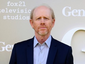 In this April 24, 2017 file photo, filmmaker Ron Howard arrives at the premiere of "Genius", in Los Angeles. Howard is taking command of the Han Solo “Star Wars” spinoff after the surprise departure of directors Phil Lord and Christopher Miller.  (Photo by Willy Sanjuan/Invision/AP, File)