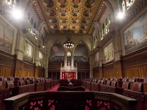 The Senate chamber in Ottawa. (Adrian Wyld/THE CANADIAN PRESS)