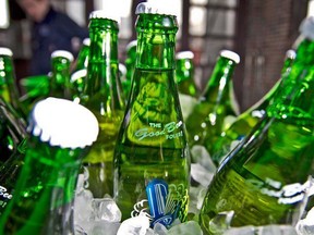 Bottles of Steam Whistle Pilsner fill an ice bucket. (Courtesy: Facebook/Steam Whistle)