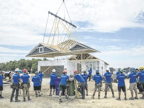 This house at 34 Ashberry Pl., St. Thomas was built in 39 hours by 600 volunteers and 200 companies with $45,000 in donations of cash, product and labour. (JEFF BAKER/Westlab photo)