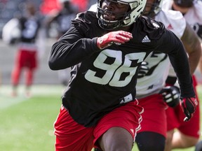 Redblacks defensive lineman Jason Ankrah. (Errol McGihon/Ottawa Sun)