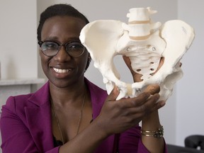 London physiotherapist Ibukun Afolabi specializes in pelvic floor therapy for women who are pregnant or have given birth. (DEREK RUTTAN, The London Free Press)