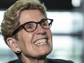 Despite a flurry of recent and costly pre-election spending promises designed to prop up her faltering, scandal-plagued government, a Mainstreet Research poll this week shows just 19% approve of the job Premier Kathleen Wynne is doing, and 70% disapprove. (CRAIG ROBERTSON/TORONTO SUN)