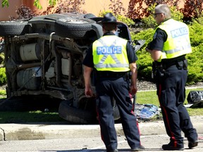 EPS Traffic Section officers are investigating a fatal collision at 156 St., at 100 Ave., in Edmonton on August. 6, 2012. Patrol officers located a stolen vehicle that was travelling on 118 Avenue, at 156 Street. Officers followed the Jeep Cherokee, which was at that time travelling eastbound on 100 Avenue and attempted to stop the driver of the car. The vehicle then sped off at a high rate of speed and a criminal flight took place. Officers attempted to catch up to the suspect vehicle but terminated their efforts after 20 seconds for safety reasons. A short time after this, the suspect vehicle collided with an SUV at 156 Street and 100 Avenue. The 52-year-old male driver of the GMC SUV died in the collision. The driver of the Jeep sustained non-life-threatening injuries and is in hospital recovering. Charges are pending. Alberta Serious Incident Response Team (ASIRT) was contacted due to the short police pursuit, but has directed that the investigation remain with the EPS.