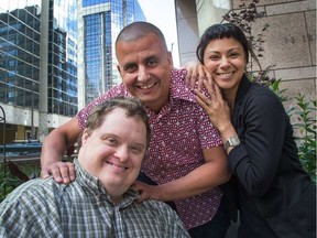 A new play called King Arthur's Night written by Niall Patrick McNeil (L) and Marcus Youssef (C). Seen here with actor Amber Funk Barton (R), McNeil is an actor whose life experience includes Down syndrome. The play draws from his personal experiences blended with pop-culture and fiction. Wayne Cuddington, Postmedia