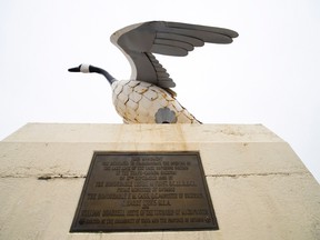 The Wawa goose is shown in Wawa, Ont., on Monday, April 3, 2017. THE CANADIAN PRESS/Nathan Denette