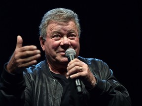 William Shatner speaks during the Silicon Valley Comic Con in San Jose, California on March 18, 2016. Presented by Steve Wozniak, the comic and entertainment-themed event features exhibits, panel discussions and pop culture artistry. (JOSH EDELSON/AFP/Getty Images)