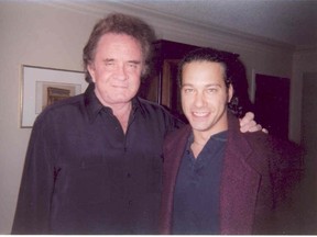 Johnny Cash and Bill Welychka.