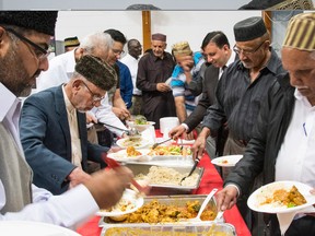 Dubbed "fast with a Muslim friend," the Ahmadiyya Muslim community hosted an Iftar dinner with non-Muslims at the Al-Hadi Mosque in the city's east end on 98 Avenue on Friday June 23, 2017.