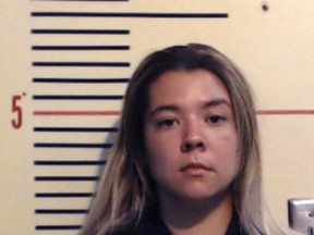 This undated booking photo provided by Parker County, Texas, sheriff's office shows Cynthia Marie Randolph.  (Parker County, Texas, sheriff's office via AP)