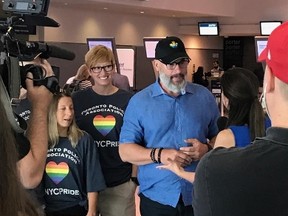 Mike McCormack in New York City ahead of its Pride parade. Some members of the Toronto Police Association have travelled to New York City to march in its parade after Pride Toronto banned uniformed cops from participating in Sunday's parade. (SUPPLIED)