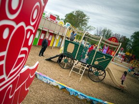 Mooney's Bay Park, where the new playground is seen in April 2017.