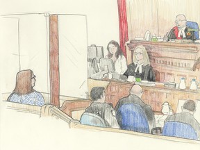 Superior Court Justice Bruce Thomas reads the reasoning for his decision in the sentencing of Elizabeth Wettlaufer. (CHARLES VINCENT, The London Free Press)