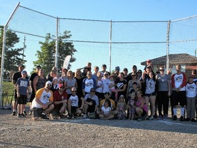 The community-organized Drop-In Baseball league meets weekly for friendly fun.