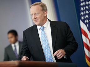 White House Press Secretary Sean Spicer arrives for a daily briefing at the White House on Monday, June 26, 2017 in Washington, D.C. (Win McNamee/Getty Images)