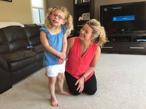 Michelle Fuchs was shocked to hear the original news of the funding freeze that would leave some Manitoba families without the means to put their child in daycare. (Jason Friesen/Winnipeg Sun)