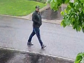 Police are looking for a man believed to be connected to a residential break-and-enter near Hunt Club Road on May 29 (Police handout)