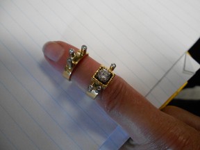 Are these yours? RCMP in Waterton are looking to return this unique wedding ring set to its proper owner. | Contributed photo/RCMP