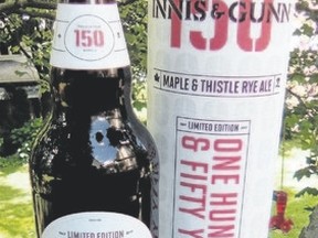 Innis & Gunn 150 Maple & Thistle Rye Ale and Steam Whistle Hudson Bay opener, right.