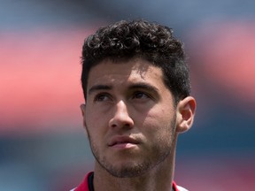 Jonathan Osorio, Tosaint Ricketts, and Raheem Edwards have been called in to the Canadian national team. (Justin Edmonds/Getty Images)
