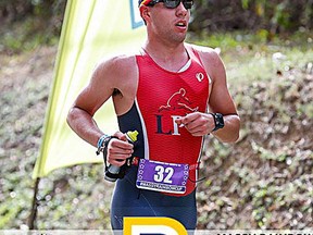 Ben Rudson competes at the 13th Massy Rainbow Cup Triathlon in Tobago on June 10. Rudson, a recent Queen's University graduate in applied mathematics, placed fourth in the triathlon. (Submitted photo)