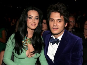 Singers Katy Perry and John Mayer attend the 55th Annual Grammy Awards on February 10, 2013 in Los Angeles, California. (Christopher Polk/Getty Images for NARAS)