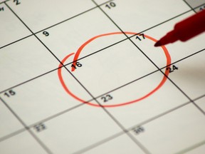 A calendar day is circled with red pen in this stock image. (Getty Images)