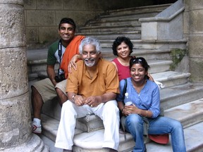 Mark, Mohan, Pam and Nalini Iype on a family trip to Cuba in 2006.